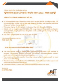 UPDATE ANNOUNCEMENT DATE 04.04.2022_ M04-N01