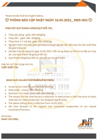 UPDATE ANNOUNCEMENT DATE 16.05.2022_ M05-N01