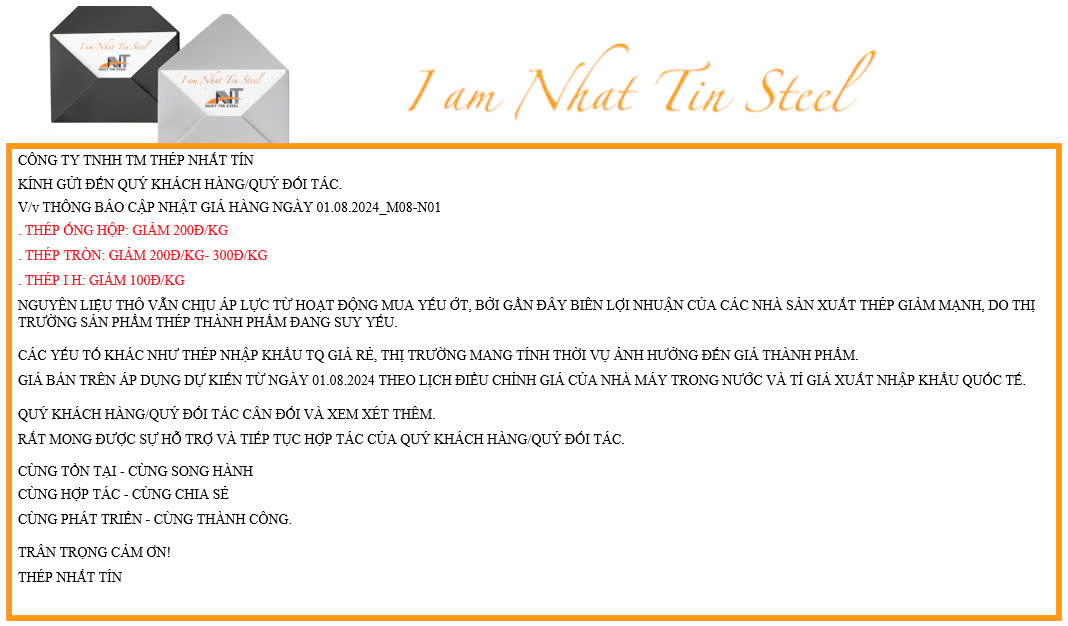 Cập nhật giá 01.08.2024 TV