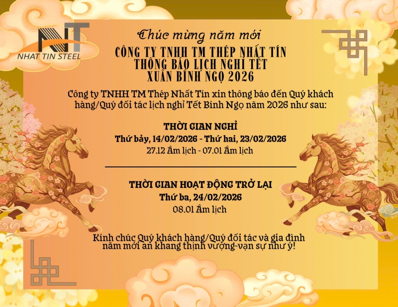 TH&Ocirc;NG B&Aacute;O NGHỈ XU&Acirc;N B&Iacute;NH NGỌ NĂM 2026