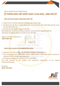 TH&Ocirc;NG B&Aacute;O CẬP NHẬT NG&Agrave;Y 13.06.2022_ M06-N02